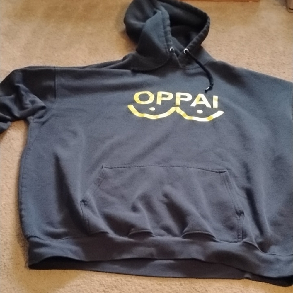 Custom One Punch Man OPPAI Black Graphic Hoodie